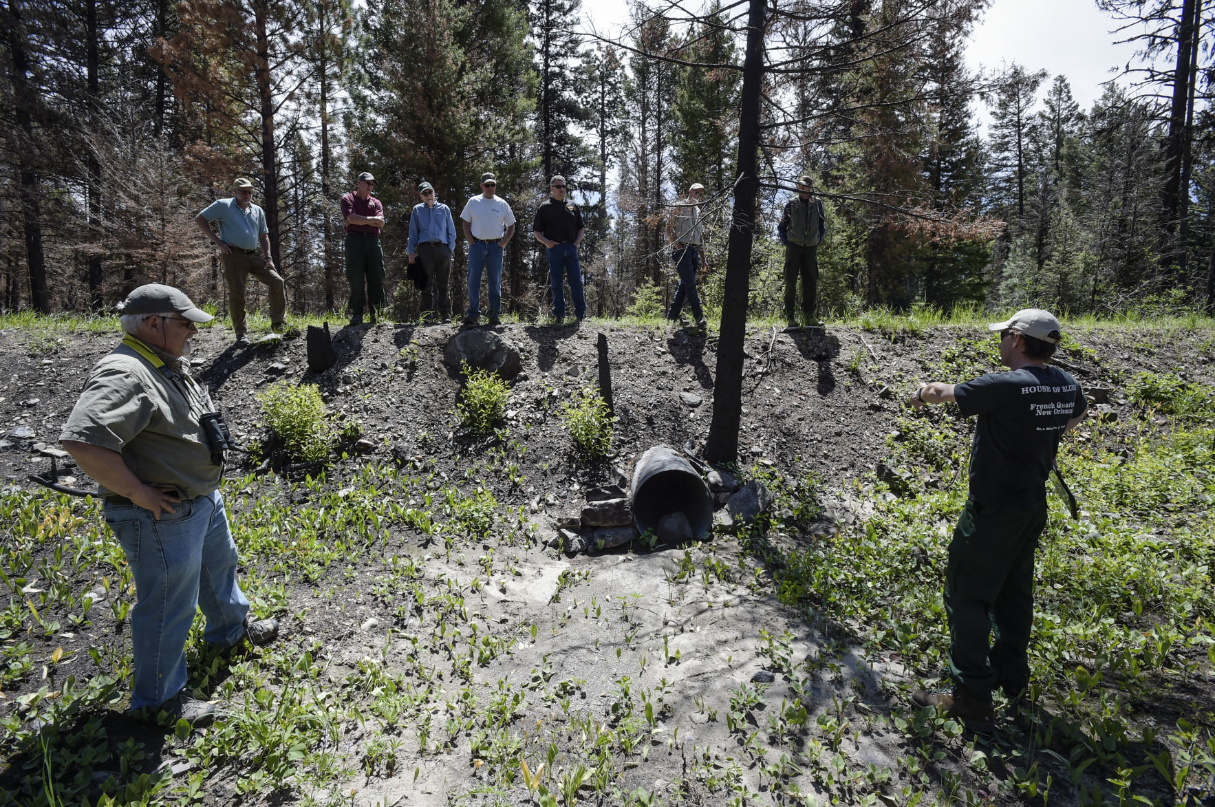 Members of the Ten Mile-South Helena Collaborative tour the Park Creek fire